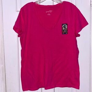 The Karen pink v-neck tee shirt 👚